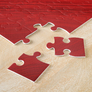 Acceptance   Red Eclectic Boho Pattern Jigsaw Puzzle