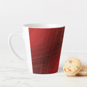 Acceptance   Red Eclectic Boho Pattern Latte Mug