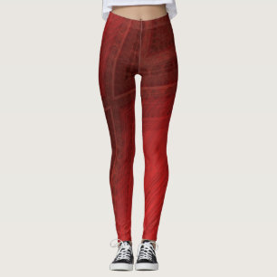 Acceptance Red Eclectic Boho Pattern Leggings