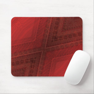Acceptance   Red Eclectic Boho Pattern Mouse Pad