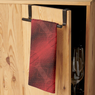 Acceptance   Red Meditation Medallions Kitchen Towel