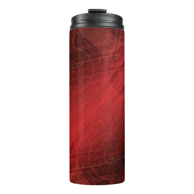 Acceptance | Red Meditation Medallions Thermal Tumbler (Front)