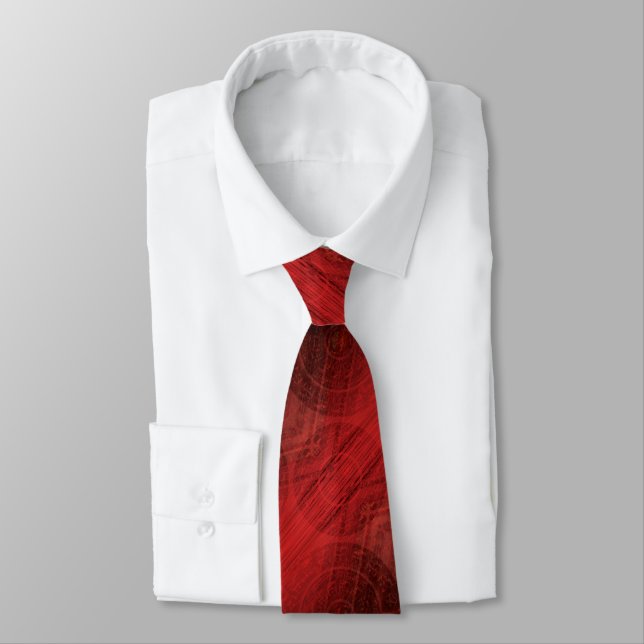 Acceptance | Red Meditation Medallions Tie (Tied)