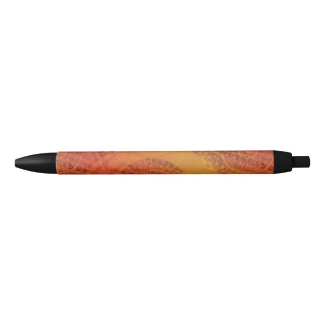 Acceptance | Red Orange Yellow Boho Medallions Black Ink Pen (Front)