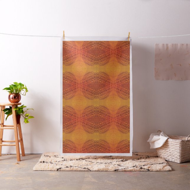 Acceptance | Red Orange Yellow Boho Medallions Fabric (In Situ)