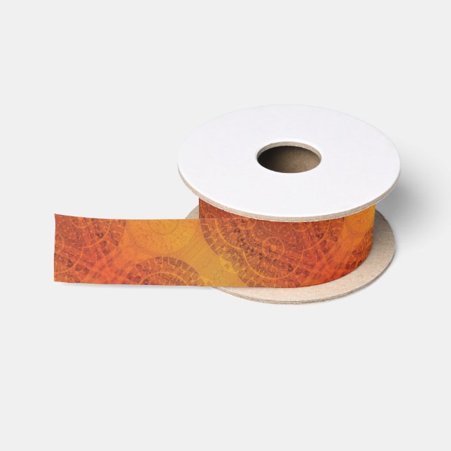Acceptance | Red Orange Yellow Boho Medallions Satin Ribbon (Spool)