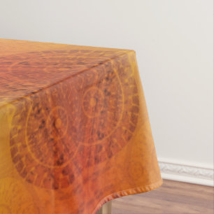 Acceptance Red Orange Yellow Boho Medallions Tablecloth