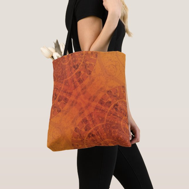 Acceptance | Red Orange Yellow Boho Medallions Tote Bag (Close Up)
