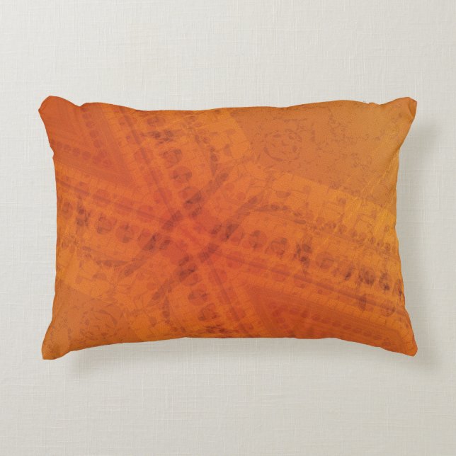 Acceptance | Red Orange Yellow Shibori Pattern Accent Pillow (Front)