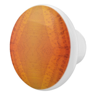 Acceptance   Red Orange Yellow Shibori Pattern Ceramic Knob