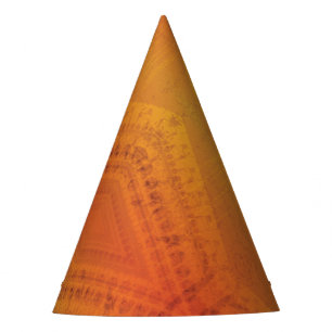 Acceptance   Red Orange Yellow Shibori Pattern Party Hat