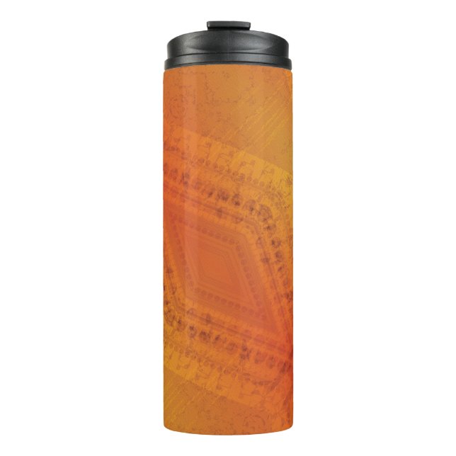 Acceptance | Red Orange Yellow Shibori Pattern Thermal Tumbler (Front)