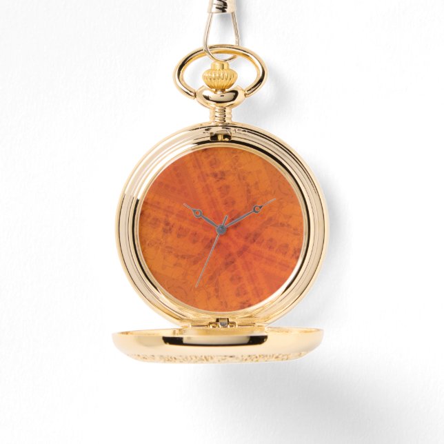 Acceptance | Red Orange Yellow Shibori Pattern Watch (Front)