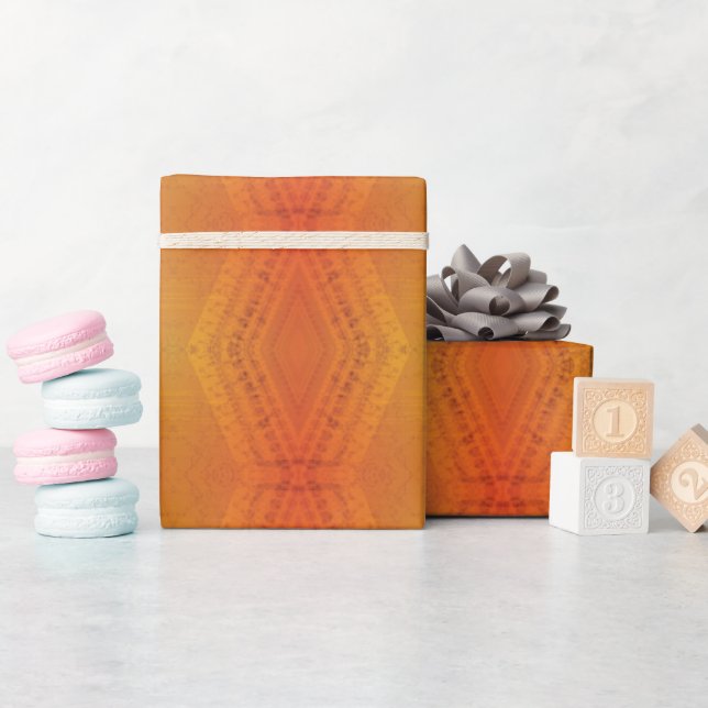 Acceptance | Red Orange Yellow Shibori Pattern Wrapping Paper (Baby Shower)