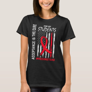 Acceptance Redinstead I Wear Red Instead Autism Te T-Shirt