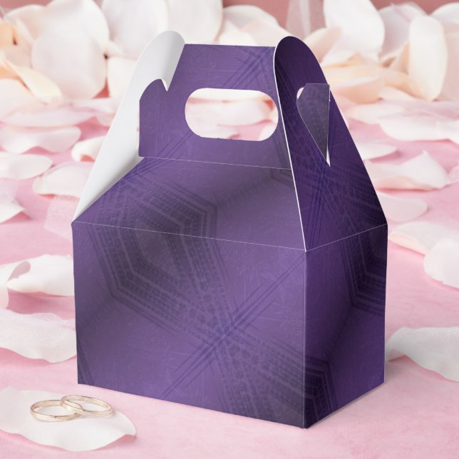 Acceptance | Violet Eclectic Boho Pattern Favor Box (Wedding)