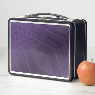 Acceptance Violet Eclectic Boho Pattern Metal Lunch Box