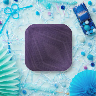 Acceptance Violet Eclectic Boho Pattern Paper Plate