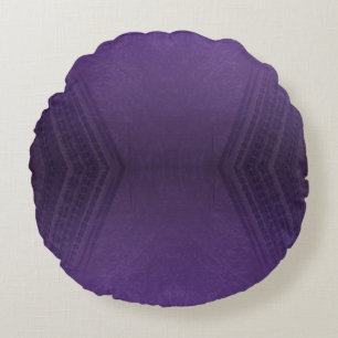 Acceptance   Violet Eclectic Boho Pattern Round Pillow