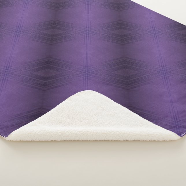 Acceptance | Violet Eclectic Boho Pattern Sherpa Blanket (3/4)
