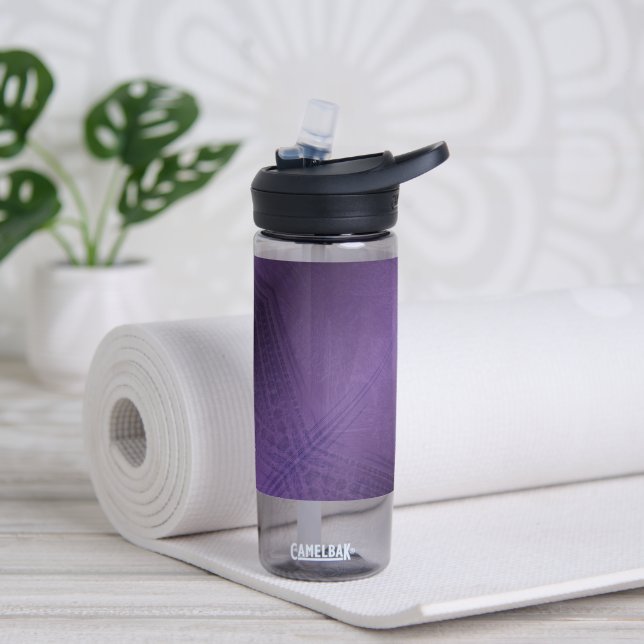 Acceptance | Violet Eclectic Boho Pattern Water Bottle (Yoga)