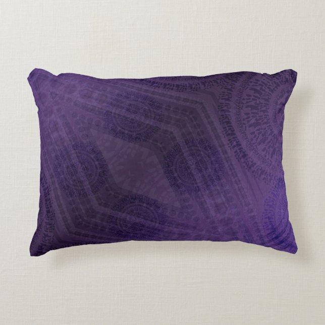 Acceptance | Violet Meditation Medallions Accent Pillow (Front)