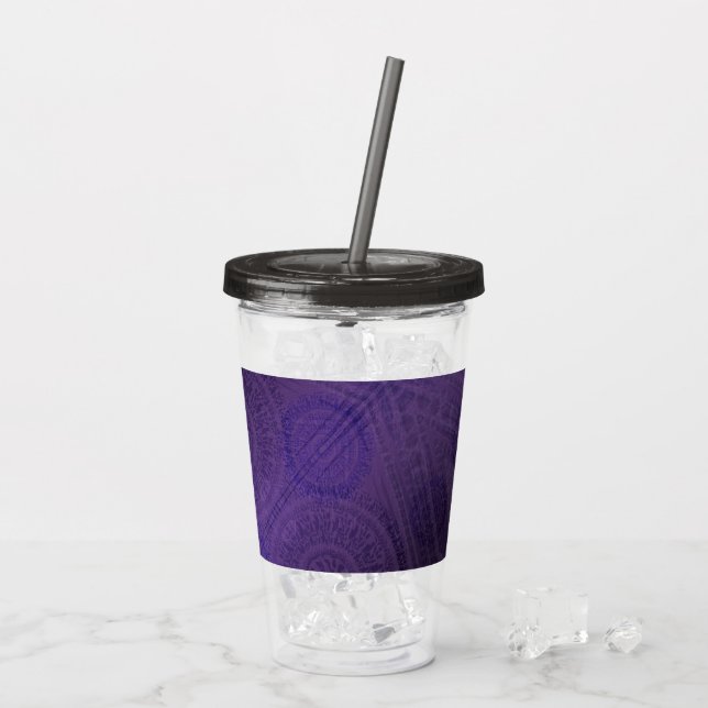 Acceptance | Violet Meditation Medallions Acrylic Tumbler (Back Ice)