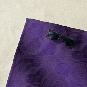 Acceptance   Violet Meditation Medallions Beach Towel