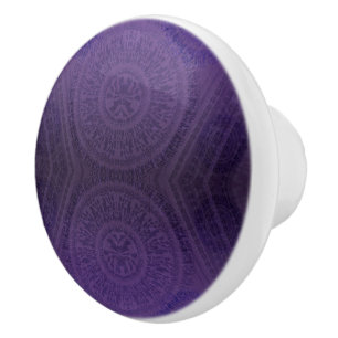 Acceptance   Violet Meditation Medallions Ceramic Knob