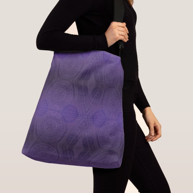 Acceptance | Violet Meditation Medallions Crossbody Bag (Close Up)