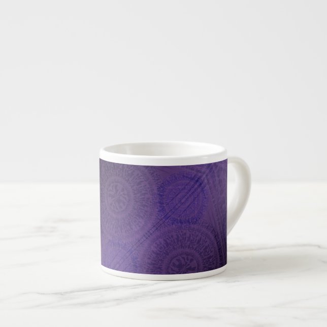Acceptance | Violet Meditation Medallions Espresso Cup (Front Right)