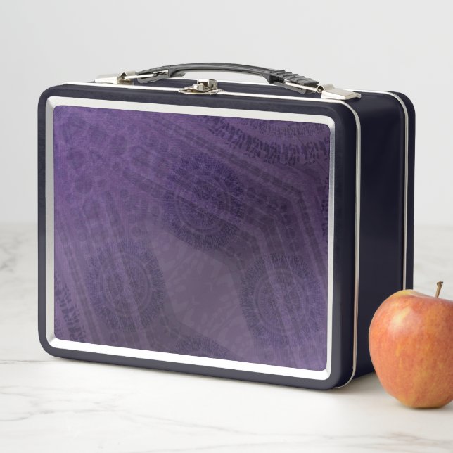Acceptance | Violet Meditation Medallions Metal Lunch Box (In Situ)