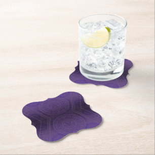 Acceptance   Violet Meditation Medallions Paper Coaster