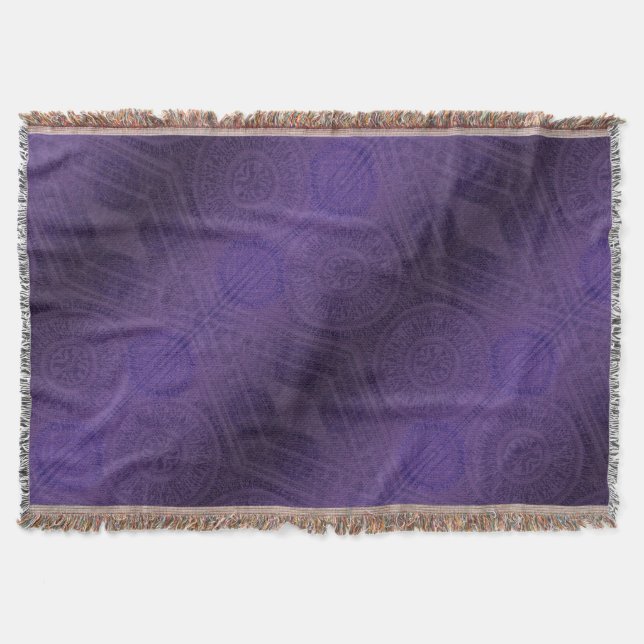 Acceptance | Violet Meditation Medallions Throw Blanket (Front)
