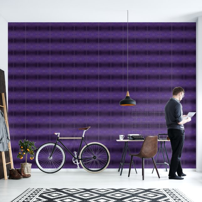 Acceptance | Violet Meditation Medallions Wallpaper (Living Room)