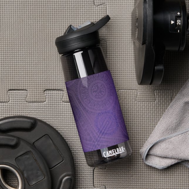 Acceptance | Violet Meditation Medallions Water Bottle (Gym)
