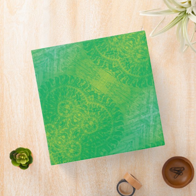 Acceptance | Yellow Green Blue Boho Medallions Binder (In Situ)