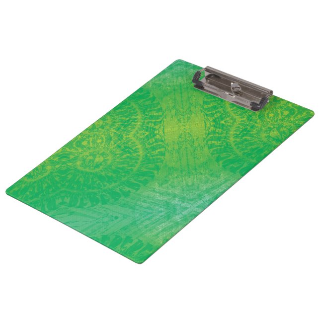 Acceptance | Yellow Green Blue Boho Medallions Clipboard (Angled)