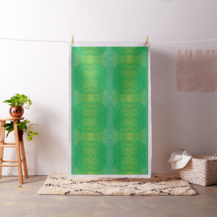 Acceptance   Yellow Green Blue Boho Medallions Fabric