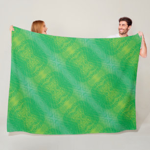 Acceptance   Yellow Green Blue Boho Medallions Fleece Blanket