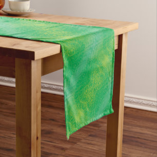 Acceptance Yellow Green Blue Boho Medallions Long Table Runner
