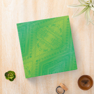 Acceptance   Yellow Green Blue Shibori Pattern Binder