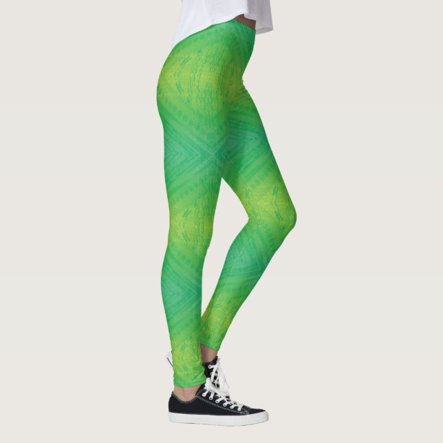 Acceptance | Yellow Green Blue Shibori Pattern Leggings (Right)