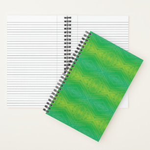 Acceptance   Yellow Green Blue Shibori Pattern Notebook