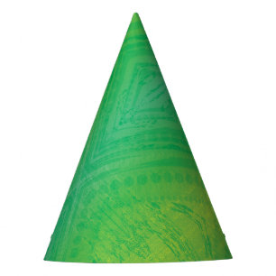 Acceptance   Yellow Green Blue Shibori Pattern Party Hat