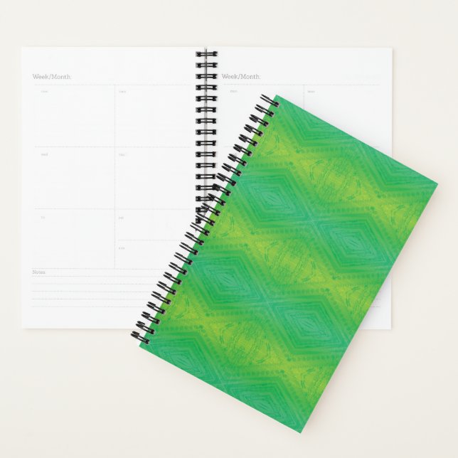 Acceptance | Yellow Green Blue Shibori Pattern Planner (Display)