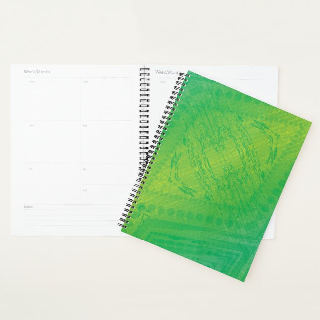 Acceptance | Yellow Green Blue Shibori Pattern Planner (Display)