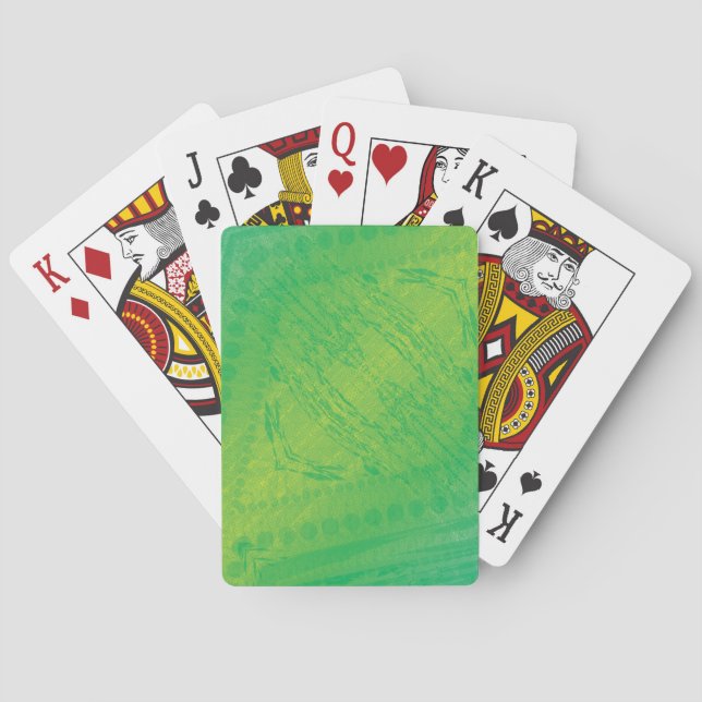 Acceptance | Yellow Green Blue Shibori Pattern Playing Cards (Back)