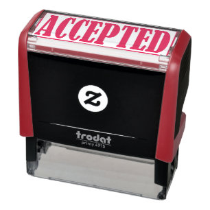 Accepted Approved Business Office Framed Simple Self-inking Stamp