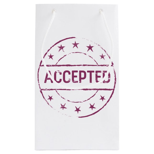 Accepted Badge Symbol Gift Bag (Back)